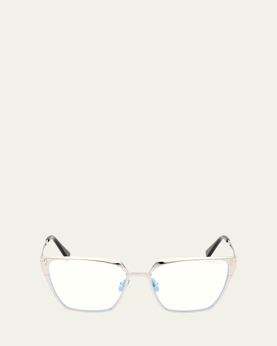 Blue Blocking Metal Cat-Eye Glasses